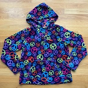 The Children’s Place Fleece Peace Hoodie Size XL 14